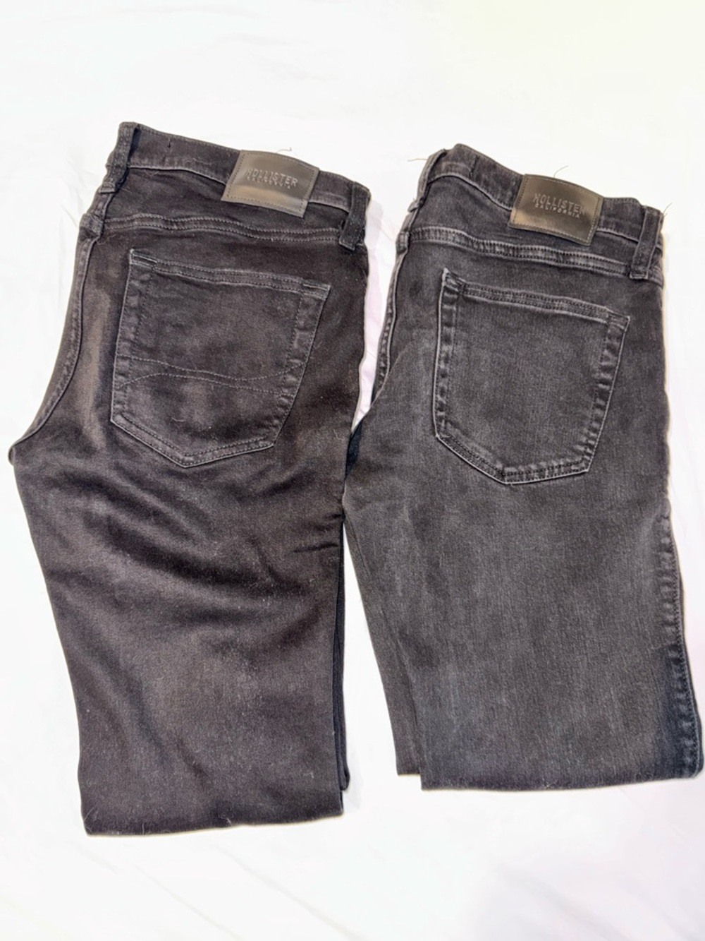 Hollister Men's Washed Black Slim Jeans - Pair